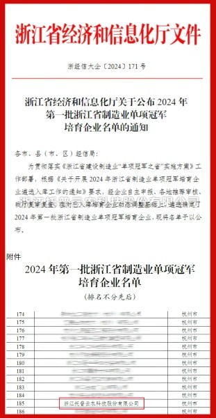 麻将胡了入选2024年第一批浙江省造作业单项冠军造就企业名单