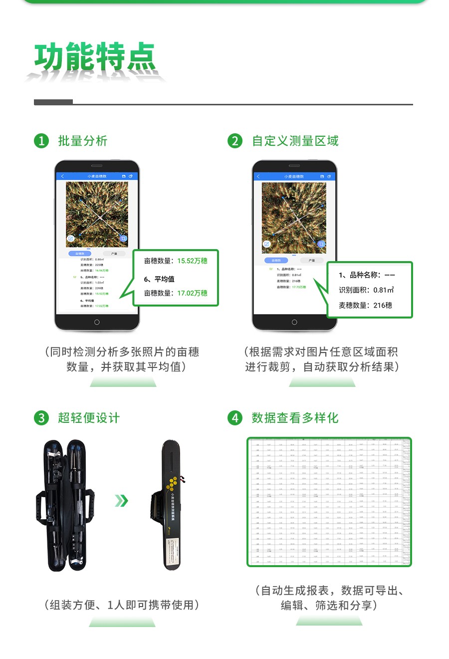 幼麦亩穗数丈量仪